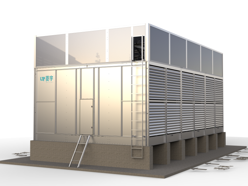 河南郑州菱宇低噪音型方形横流式钢板冷却塔